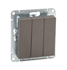 Механизм выключателя, трёхклавишный, мокко Эпика  UP1-SWM-31 EKF