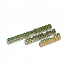 Шина "земля-ноль" 12 отв. для пров. сеч. до 6кв.мм  ШЗН-12  Рувинил