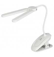 Настольный светильник NLED-512-6W-W светодиодный аккумуляторный на прищепке белый  Б0057207  ЭРА