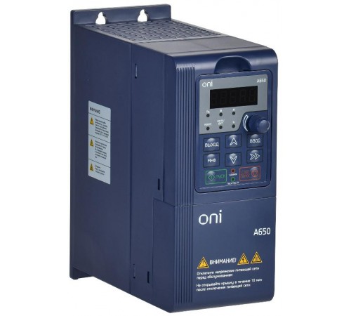 Преобразователь частоты A650 380В 3Ф 2,2кВт 5,5А M  A650-33E022TM  ONI