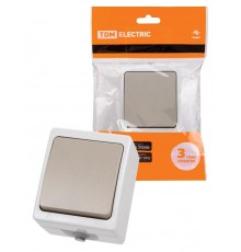 Выключатель 1-кл. открытой установки IP54 10А "Вуокса"   SQ1803-0001  TDM