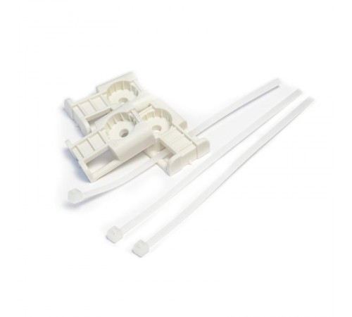 Комплекты крепления площадка для прямого монтажа белая со стяжкой 2,5х100 мм (100 шт)  PR13.02512  Промрукав