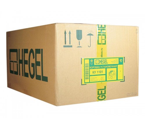 Коробка установочная 68х42 с саморезами с переходником  КУ1101  HEGEL