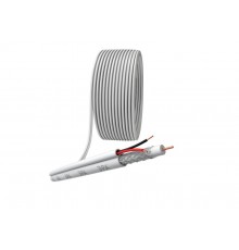 Кабель для аналогового видеонаблюдения KK-0.5-PVC ККСВ-2x0,5 мм, бухта 200 метров, белый  Б0052740  ЭРА