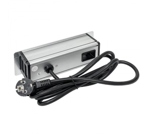 Встраиваемый настольный розеточный блок, 8 модулей, C-Line металлик  cl-vnbin-8-s  EKF