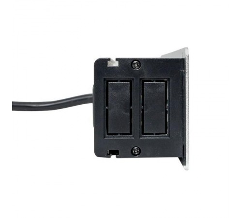 Встраиваемый настольный розеточный блок, 8 модулей, C-Line металлик  cl-vnbin-8-s  EKF