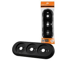 Рамка 3-х постовая черная "Виви"   SQ1820-1291  TDM