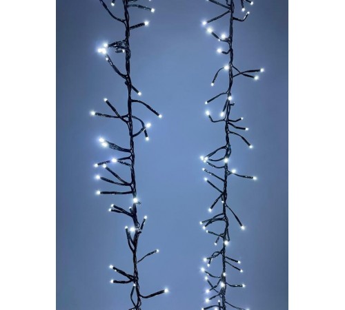 Гирлянда светодиодная  Нить Мишура 3,9 м зеленый провод, холодный свет, ENIN - GC  220V IP20 (24/576)  Б0047969  ЭРА