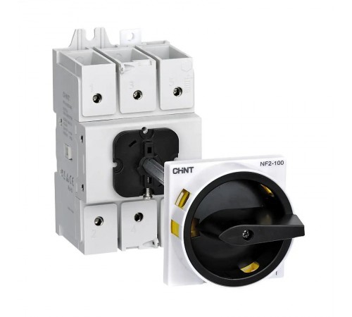 Выключатель-разъединитель NF2-100/3DOBR выносная черная рукоятка с замком упр. для установ. на дверь (R)  324145  CHINT