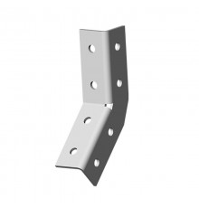 Угол 3D 135 град., 8 отверстий, толщ. 4,0 мм, гальван. цинк, 868127  УС135-3D8-4,0-ЭЦ   Ostec