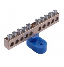 Шина _N_ 63.12 Шина "N" на 12 присоединений 63А на 1изоляторе стойка  Шина _N_ 63.12  HEGEL