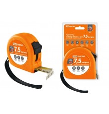 Рулетка, длина 7.5 м, стальная лента, ширина 25 мм, прорезиненное покрытие, магнит, "Рубин"  SQ1018-0107  TDM