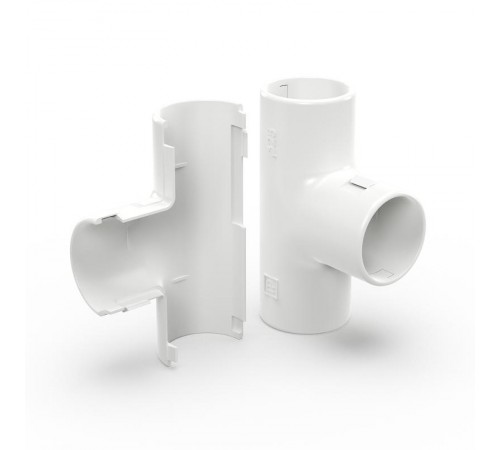 Тройник разборный белый д25 (30шт/300шт уп/кор)   PR.07325б  Промрукав