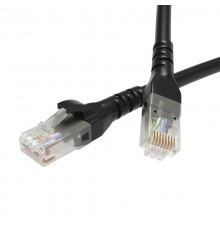 Патч-корд неэкранированный CAT6 U/UTP 4х2, LSZH, черный, 1.0м  RN6UU4510BK  DKC