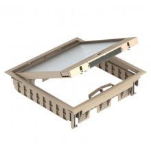 Лючок GES9-3B U (универсальный) 12xModul45 (для 3xUT4, PC/ABS, бежевый)  7405081  OBO Bettermann