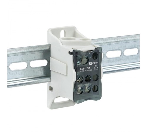 Блок распределительный (КБР) на DIN-рейку и монтажную панель 125A EKF PROxima  plc-kbr125  EKF