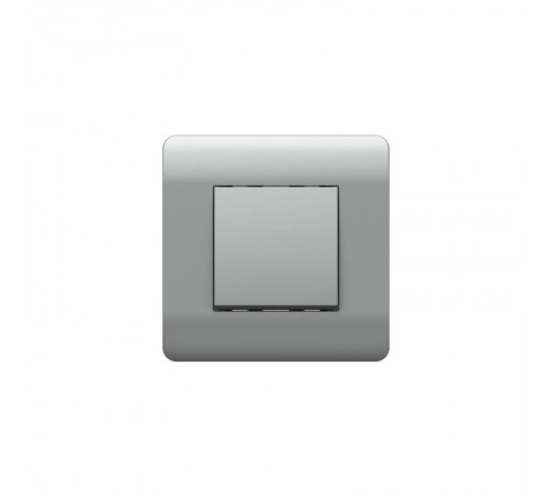 Выключатель 1-клавишный без фиксации, 10А, серебряный(NEW3-E)  431401  CHINT