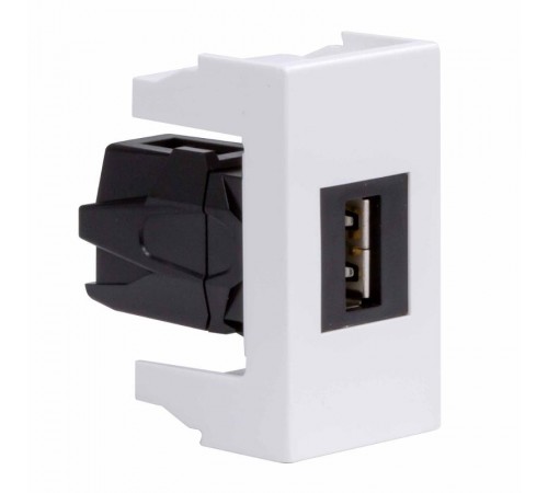 USB 2.0 розетка, Viva, белая, 1 мод.  42018  DKC