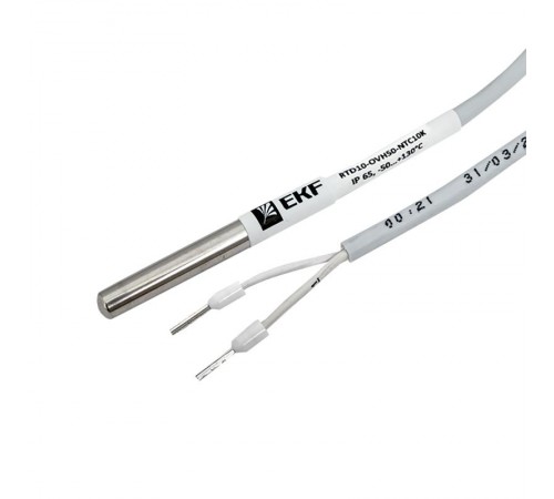 Накладной датчик температуры в гильзе 50 мм  RTD10-OVH50-NTC10K  EKF