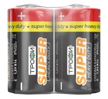 Батарейка солевая (ЭП) R14-2S (24/600/9600) (C)   C0033713  ТРОФИ