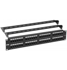 2U патч-панель кат. 5Е UTP 48 портов (Dual) с каб. орг-м  PP48-2UC5EU-D05-1  ITK