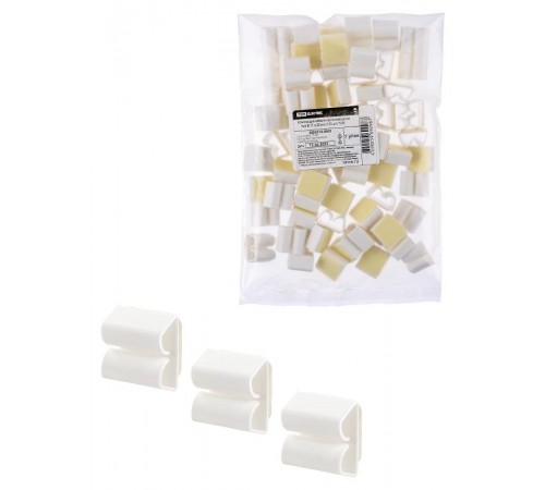 Клипса для кабеля самоклеящаяся тип B 17х20 мм (100шт)  SQ0516-0401  TDM