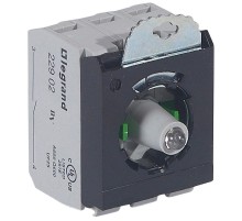 Osmoz Комплектующий блок для кнопок для комплектации с подсветкой под винт 24В~/= 2Н.О. зеленый 3 поста  023008  Legrand