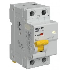 KARAT УЗДП c авт. выкл. 1P+N C 40A  KA-DP11-1-040-C  IEK