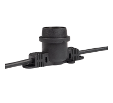 Гирлянда "Белт-лайт" уличная PBL-S40/ L24+1.5 black E27 (универс.крепл, без ламп в/к) IP65   .5058255  Jazzway