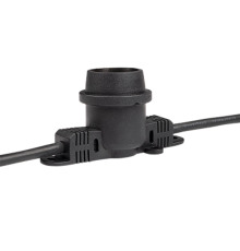 Гирлянда "Белт-лайт" уличная PBL-S40/ L24+1.5 black E27 (универс.крепл, без ламп в/к) IP65   .5058255  Jazzway