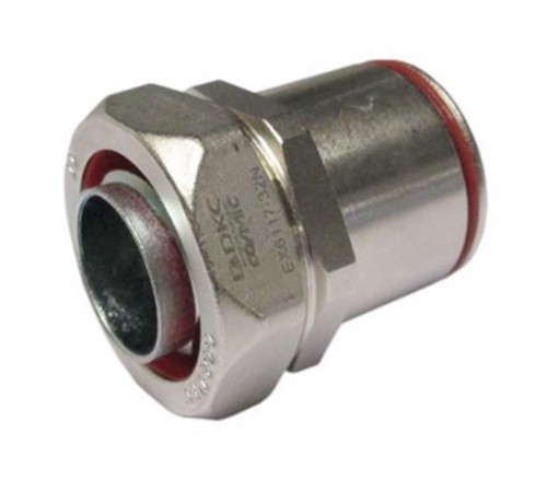 Взрывозащищенная Ex e муфта жесткая труба-металлорукав. DT 16 мм. DN12. Ник. латунь. IP66/67  EX6117-12N  DKC