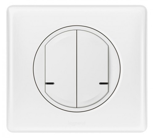 Выключатель Умный беспроводной 2-кл. Celiane рамка бел. глянец; бел. Netatmo  067724  Legrand