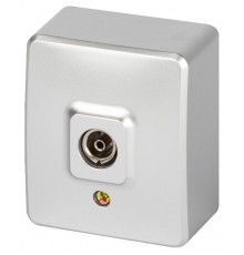 Розетка ЭРА Эксперт 11-3201-03 TV одиночная, IP20, ОУ, Алюминий  Б0062996  ЭРА