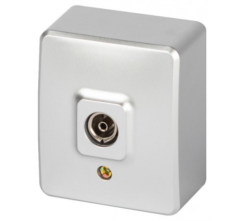 Розетка ЭРА Эксперт 11-3201-03 TV одиночная, IP20, ОУ, Алюминий  Б0062996  ЭРА