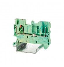 Клемма заземления под вставной штекер, зажим push-in, 2 точки подключения, 2.5 кв.мм  VPR-2.5-1P-PE  DKC