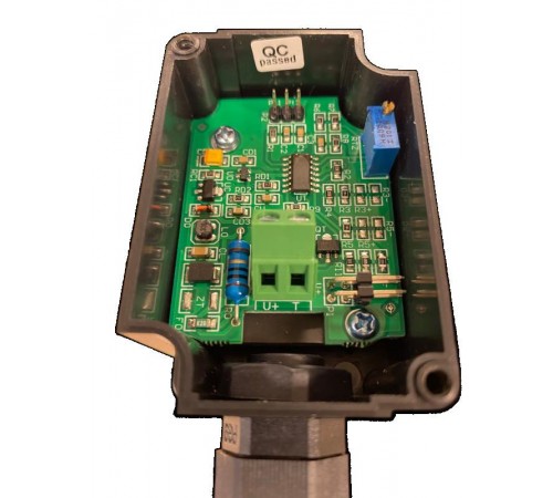 Датчик температуры погружной, 0...+50°С 4...20мА 150мм =15...35В с гильзой 100мм  SPT1C150  SE