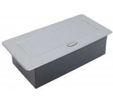 PRIMER Блок розеточный с выдвижной крышкой 6 мод. (45*22,5мм) серебро  PM-BR51-06-O-K23IEK