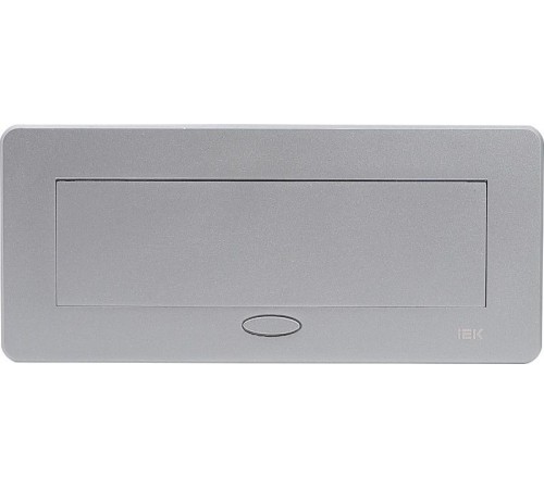 PRIMER Блок розеточный с выдвижной крышкой 6 мод. (45*22,5мм) серебро  PM-BR51-06-O-K23IEK