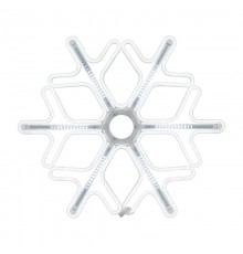 Фигура Снежинка из гибкого неона с эффектом тающих сосулек, 60х60 см, цвет свечения белый  501-225  NEON-NIGHT