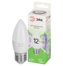 Лампа светодиодная  GREEN LINE LED B35-12W-865-E27 GL E27 12 Вт свеча холодный свет  Б0067127  ЭРА