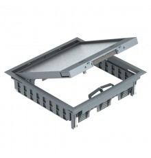 Лючок GES9-3S U (универсальный) 12xModul45 (полиамид,серый) (GES9-3S U 7011)  7405083  OBO Bettermann