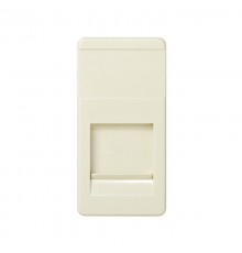 Simon 27 Адаптер со шторками на 1 коннектор AMP (UTP, FTP, RJ12), узкий модуль, S27, слоновая кость  27087-31  Simon