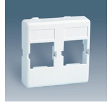 Simon 27 Адаптер на 2 RJ45 75542-30, белый  27083-35  Simon