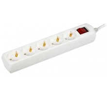 Удлинитель У05В 5 мест 2P+PE/5м 3х1мм2 10А/250В   WYP10-10-05-05-ZK-G  GENERICA