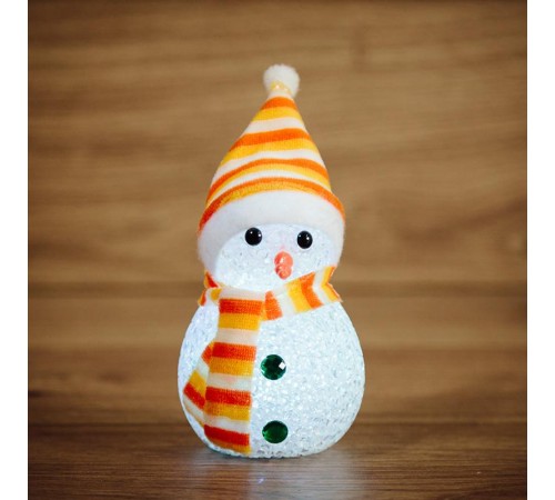 Фигура светодиодная Снеговик 17см, RGB  513-018  NEON-NIGHT