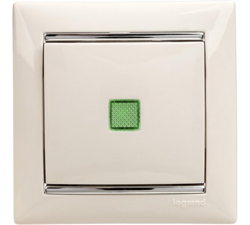 Valena Белый Выключатель 1-клавишный с подсветкой  774410  Legrand