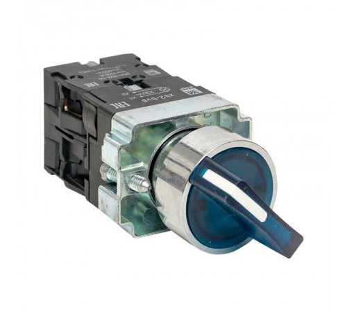 Переключатель BD21 2P c синей подстветкой 24В NO PROxima  xb2-bk21-b-24  EKF