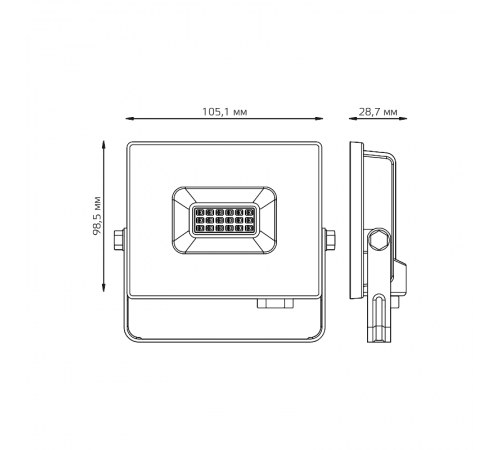 Прожектор светодиодный Elementary 10W 650lm зеленого свечения 175-265V IP65 черный LED 1/20  613100610  Gauss