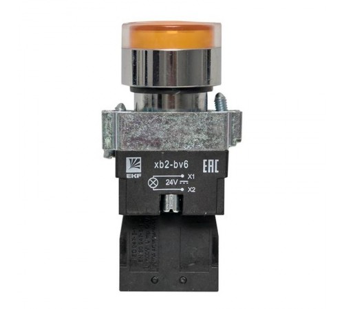 Кнопка BA51 с подстветкой 24В желтая NO PROxima  xb2-bw51-24  EKF