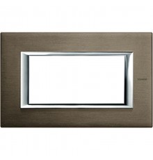 Axolute декоративные накладки прямоугольной формы, анодированные, цвет бронза, на 4 модуля  HA4804BR  Legrand